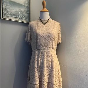 Blu Pepper lace dress. Ivory color. Worn once